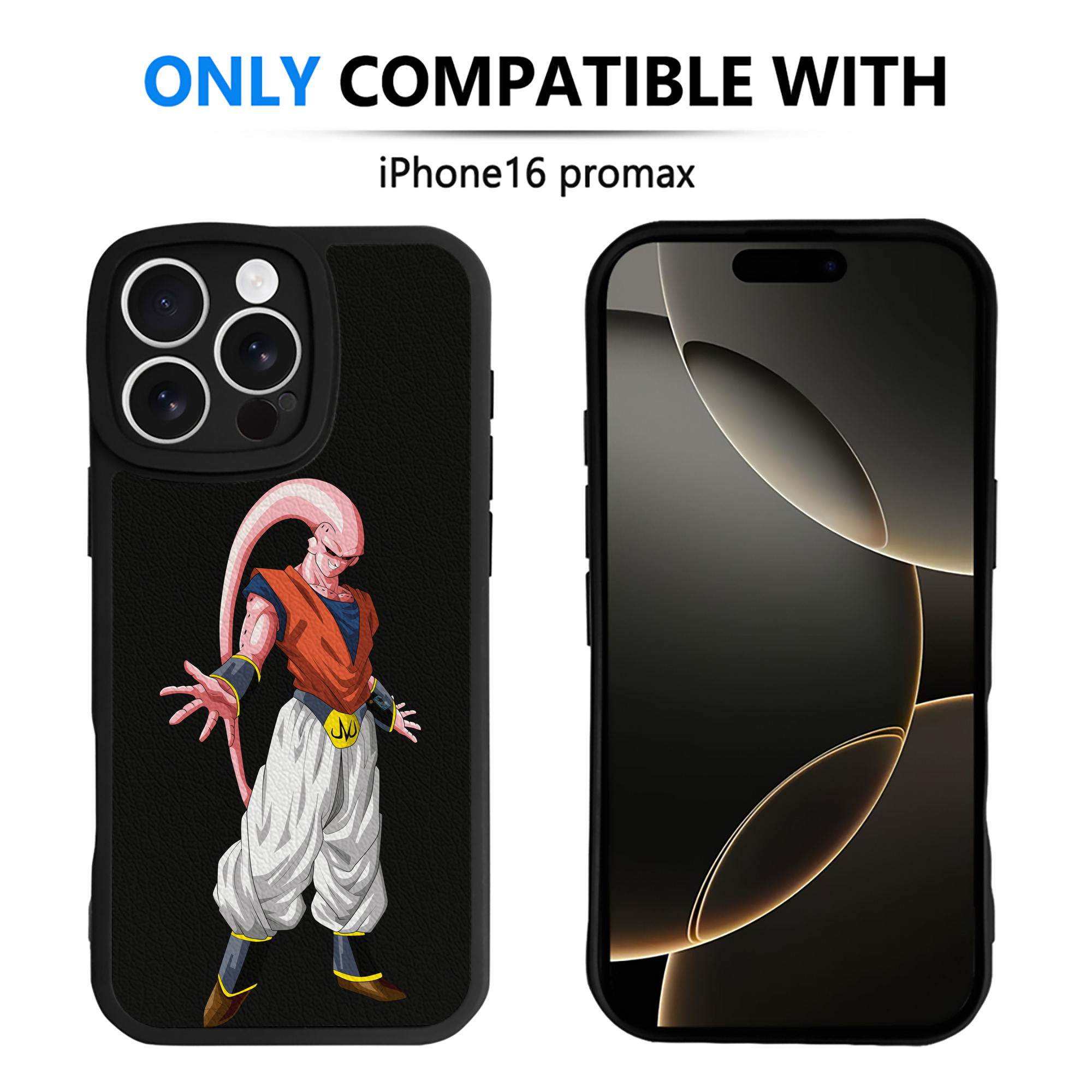 （画像用） ドラゴンボール 魔人ブウ DRAGON BALL Majin Buu 【iPhone 16シリーズ対応】シリコンスマホケース（レザー調） 材質：シリコン